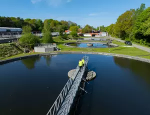 Luftfoto av renseanlegg