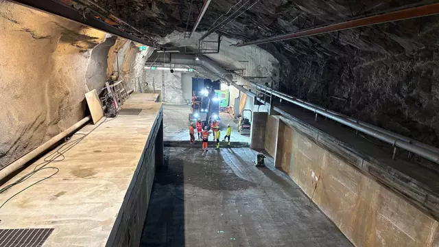 Høvringen renseanlegg tunnel under konstruksjon