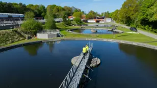 Luftfoto av renseanlegg